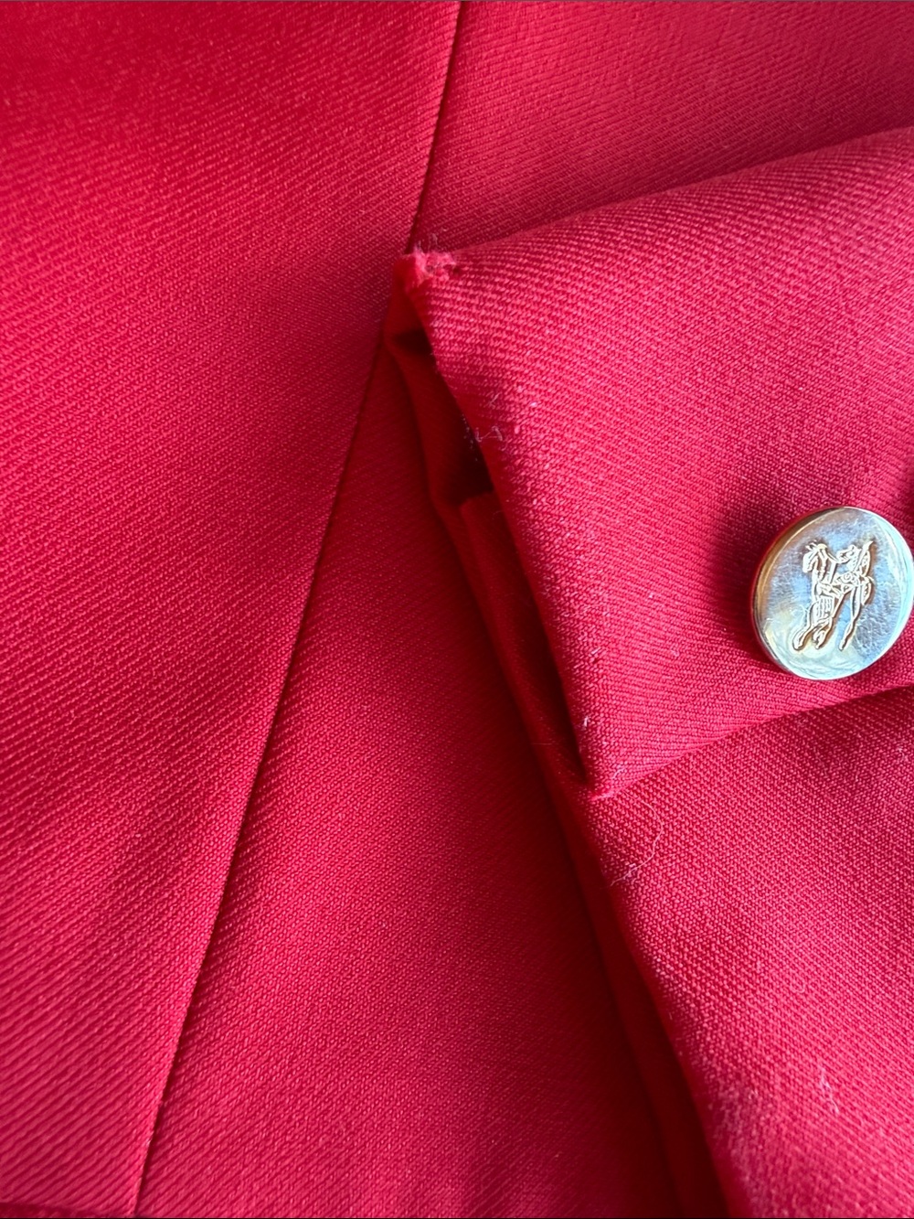 Vintage Burberrys’ Red Double-Breasted Women's Blazer Jacket - Picture 12 of 12